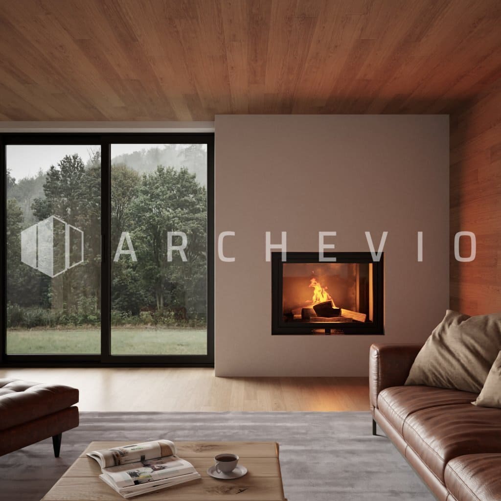 Forest view living room