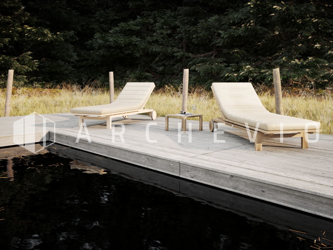 Small wharf in the forest